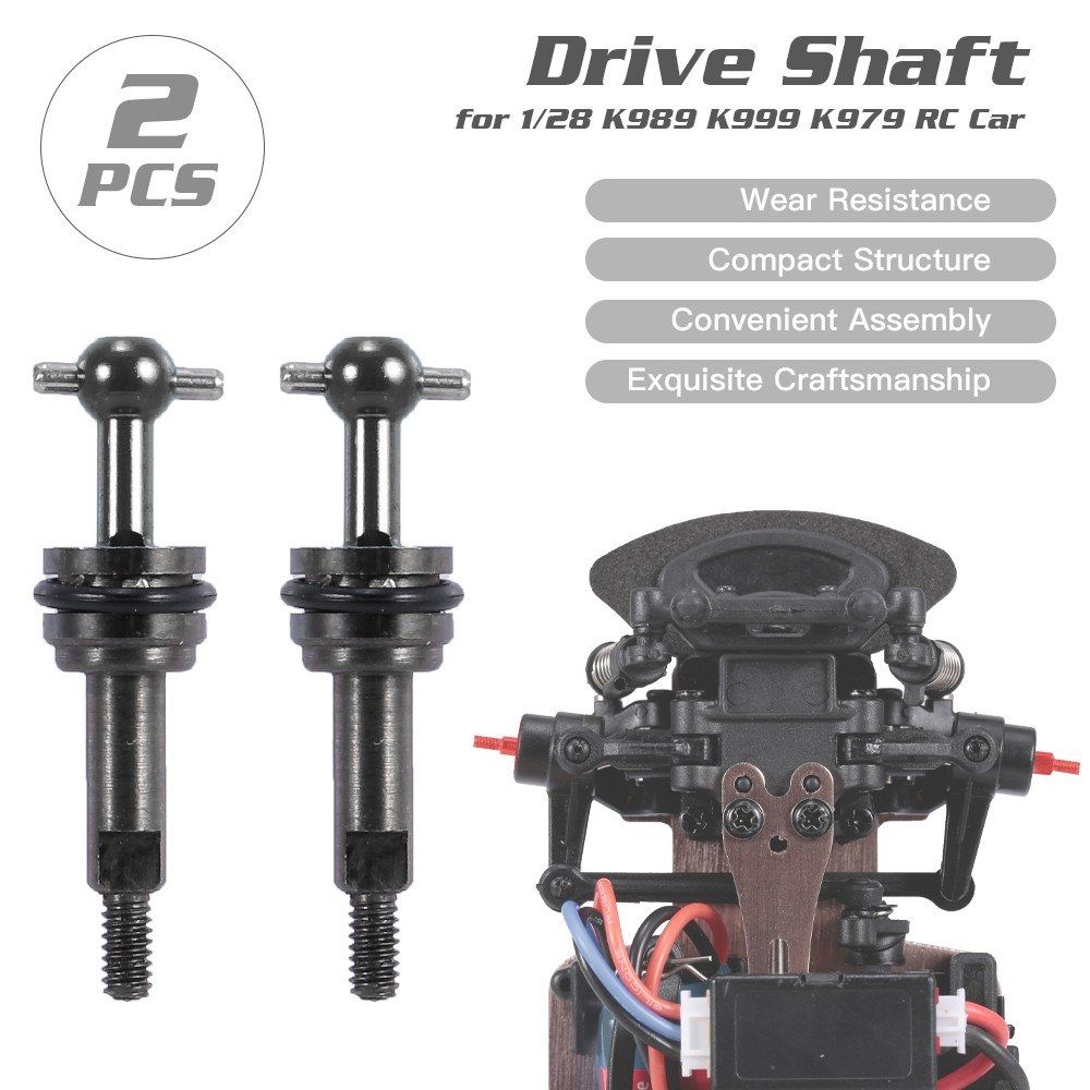 For WLtoys K979 K989 K999 2Pcs Metal Drive Shaft Universal