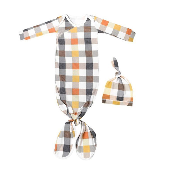 Infant Baby Sleeping Bag Sack 0-6 Months Yellow Grid