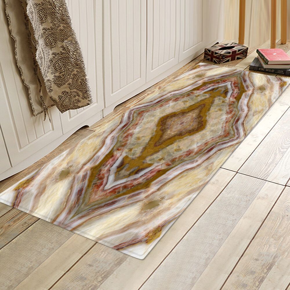 Floor Mat Carpet Multicolor Anti-slip Fashion Square Mats 2 Size Area Rug Decor Marble Picture 40*120CM/ 40*60CM 40x120CM A1