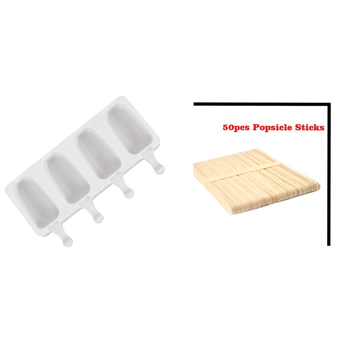 Ice Cream Molds Ice Pop Molds With 50 Popsicle Sticks