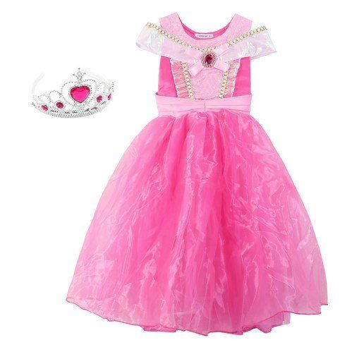 Rorosha Girl's Pink Princess Dress Set