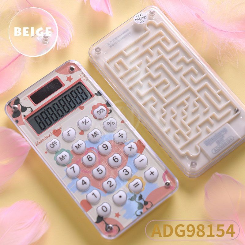 12-digit Modern Calculator Dual Power Andstal Color Caculator Cute Small Solar