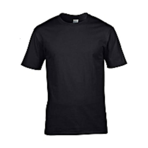 Men Round Neck Polo-black