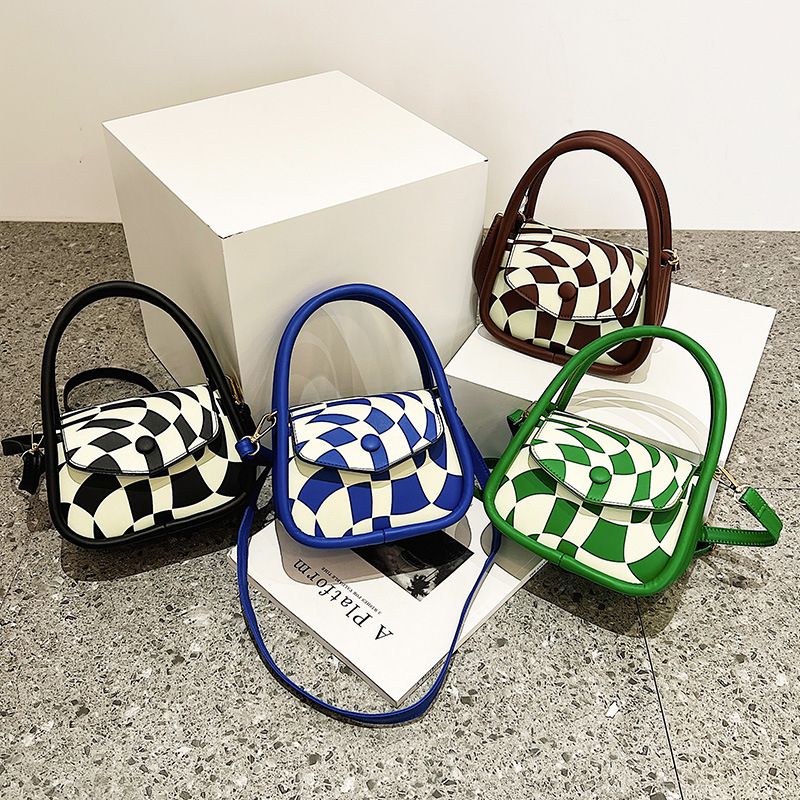 Klein Blue Small Square Bag Contrast Color Versatile One Shoulder Messenger Bag