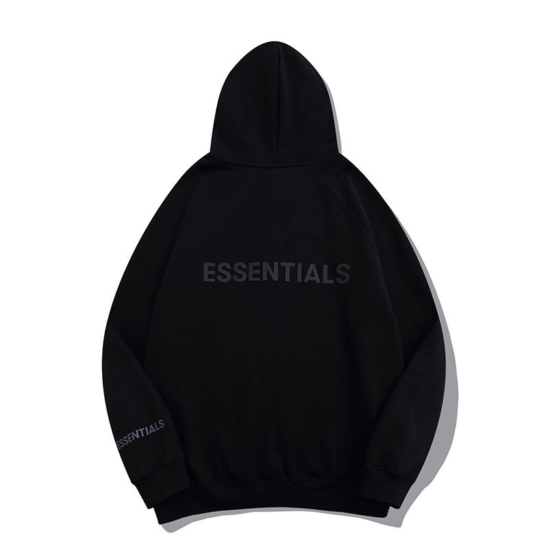 Black-Couple ESSENTIALS Hoodies Woman Fleece Loose Autumn Cardigan Sweaters Men Fashion
