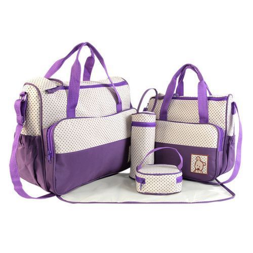 5Pcs Baby Dot Nappy Changing Bags