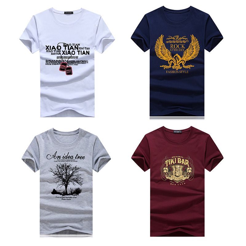 Printing Mens T-shirts Combo Of 4