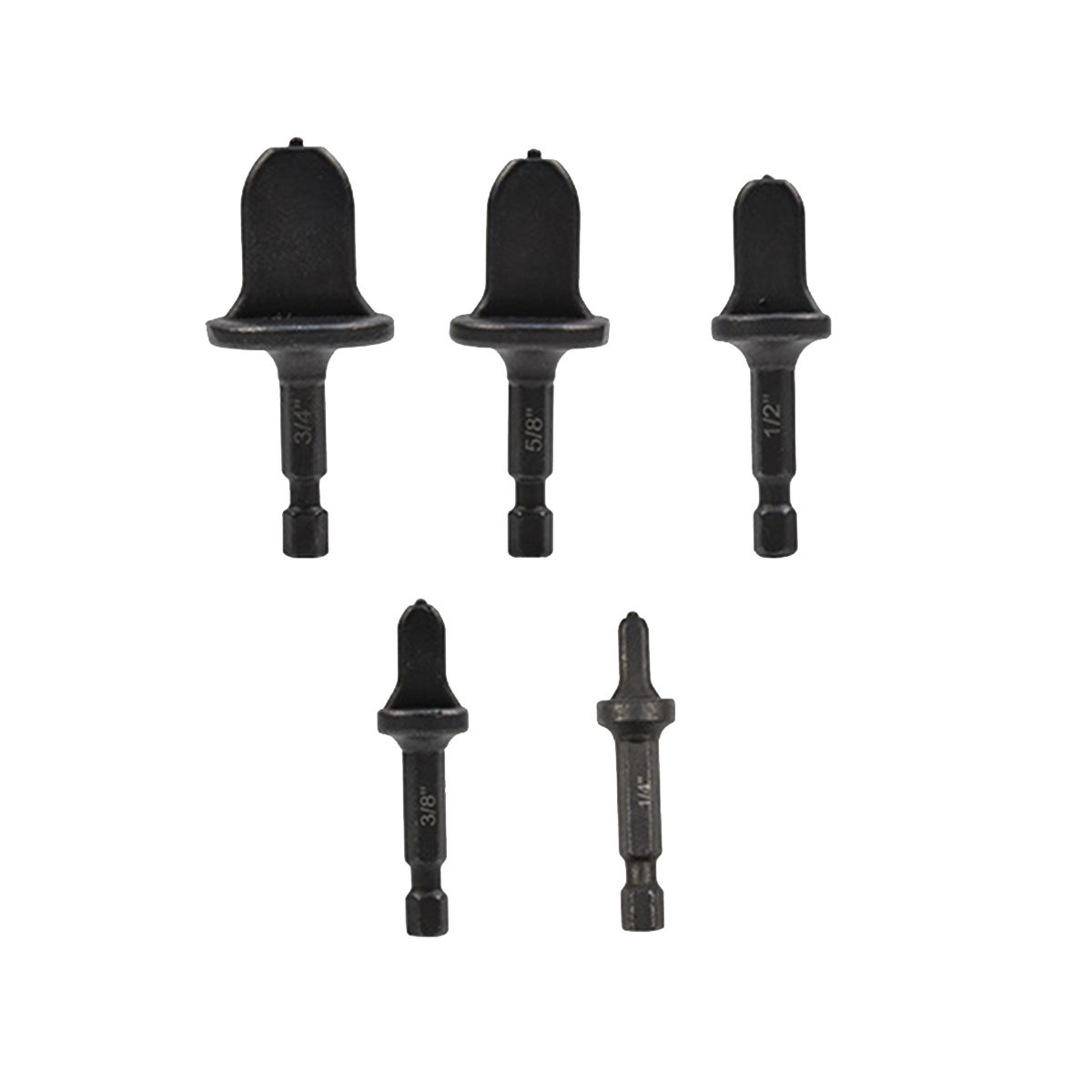 5Pcs Flaring Tool Copper Pipe Electric Reamer Air Conditioner Hex Handle Tube Expander Set Swaging Drill Bit