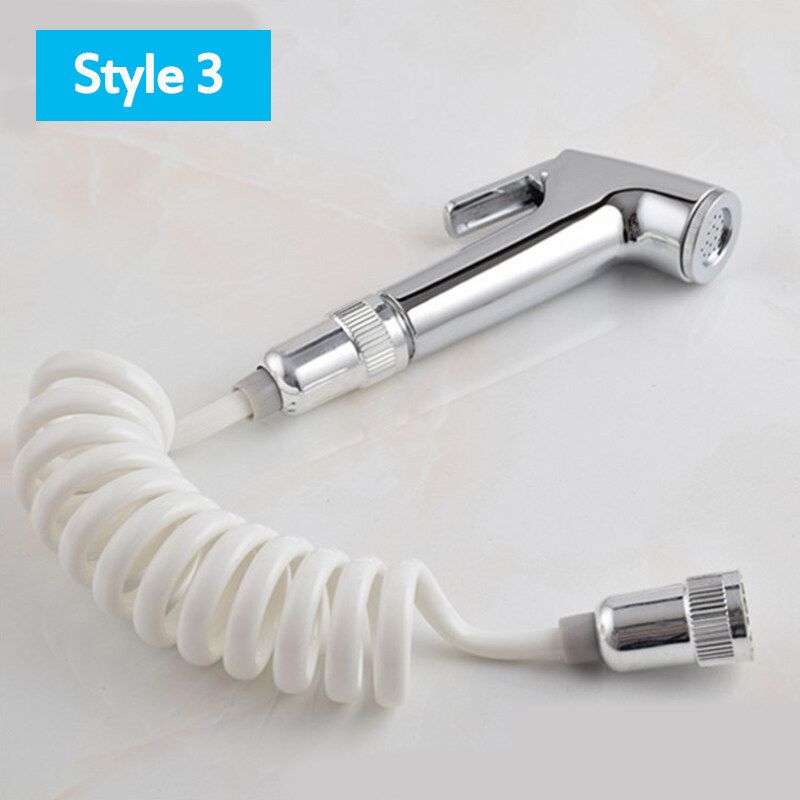 High Quality Hand Held Bidet Nozzle Multifunctional Toilet Flusher Toilet Spray Nozzle Steel Flexible Hose Shower Bidet Bidet Two-piece Set