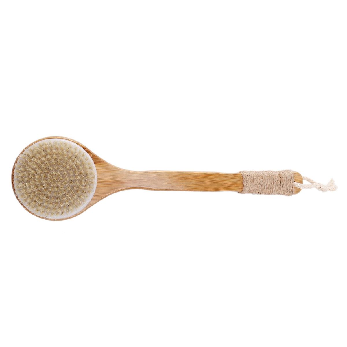 Dry Skin Body Brush Bath Exfoliating Brush Natural Bristles Back Scrubber with Long Wooden Handle for Shower Remove  Reduce Cellulite & Boost Lymphatic System