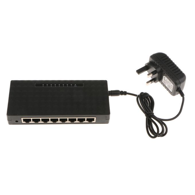 8-Port 1000Mbps Ethernet Network Switch Desktop Fast LAN Adapter UK