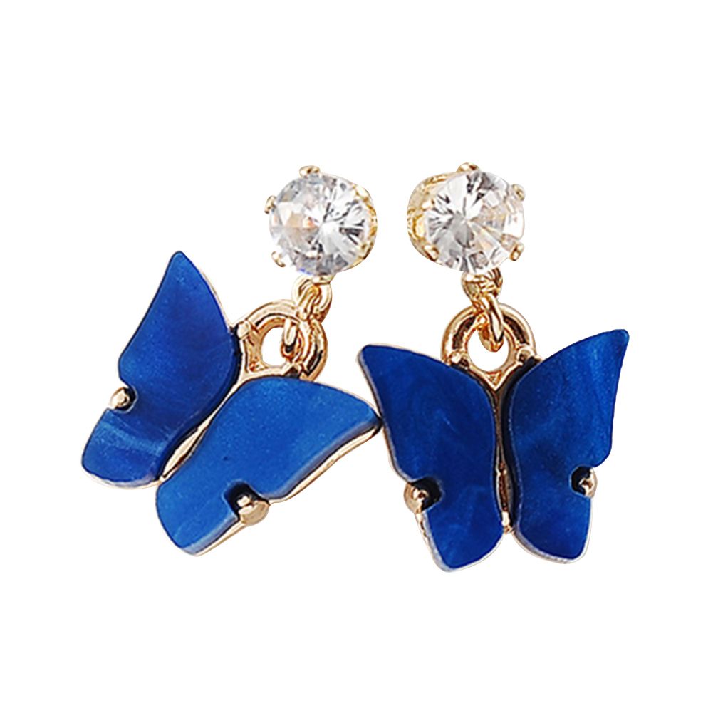 Women Simple Style Colorful Cubic Zirconia Acrylic-Dark Blue