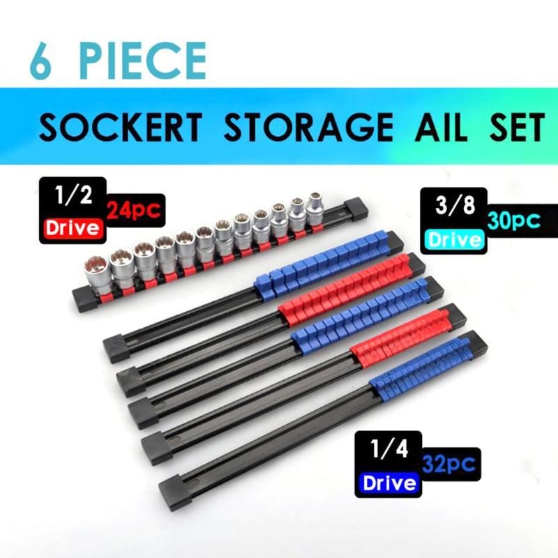 Holder 12 Tool Storage Home Rail Box Color Tray Divider Rail Tool 6pcs Socket Discrimination For Plastic 14 38 DIY