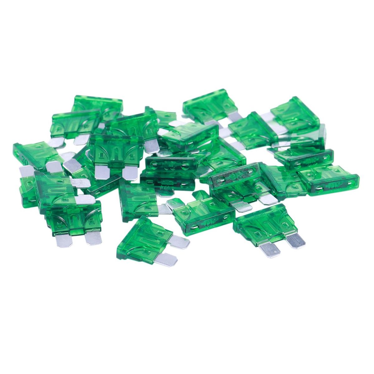 Vehicle Car 30A 30Amp Green Body Two Prong  ATC Fuse 30pcs