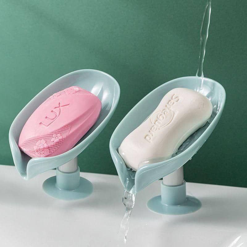 2in1 Water Drain Soap Holder; Soap Box- Green