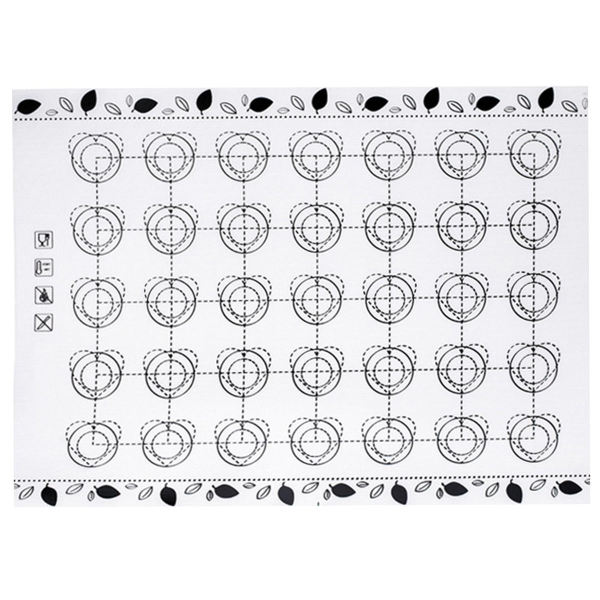 Table Mat Microwave Oven Non-slip Baking Mat Black