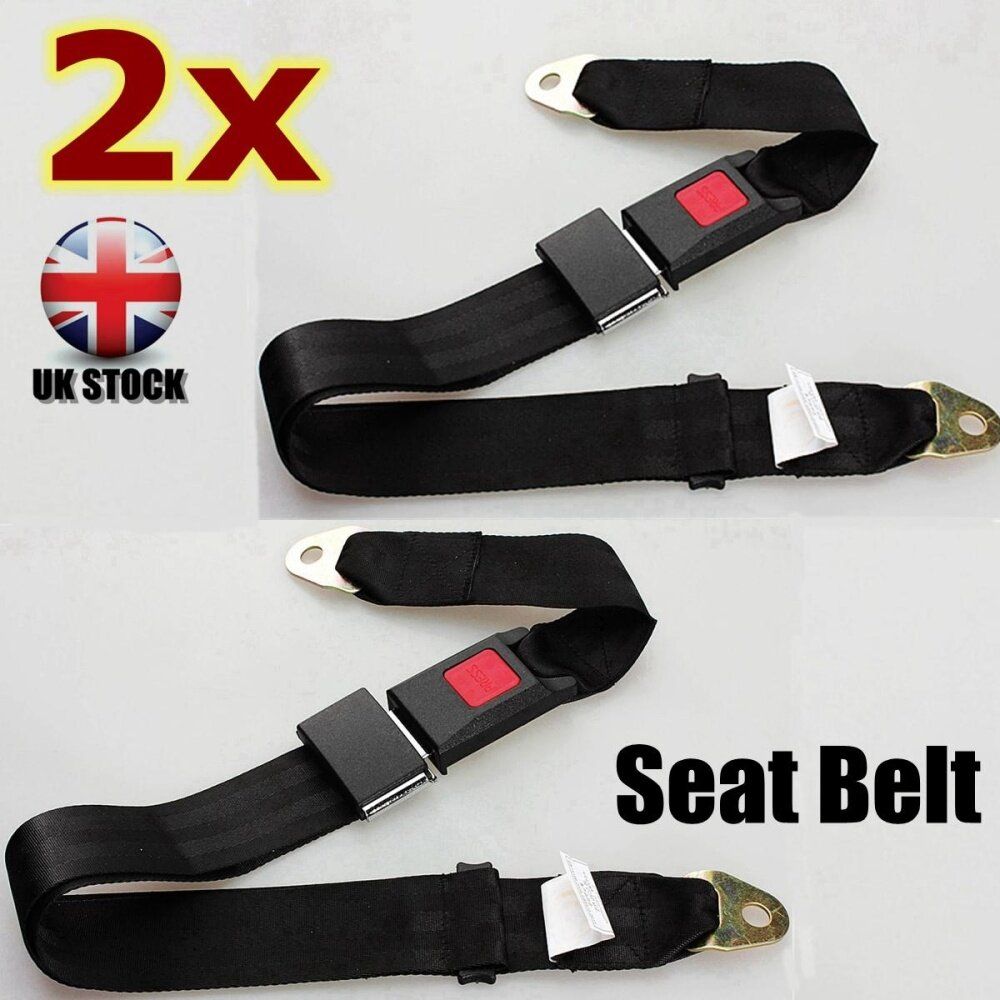 2pcs 2 Point Seat Safety Belt Harnesses Kit Fit Go Kart UTV Buggie