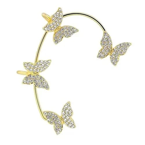 Ladies Butterfly Clip Earring - Gold