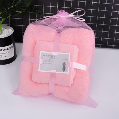 Big And Small  Absorbent Towel--pink