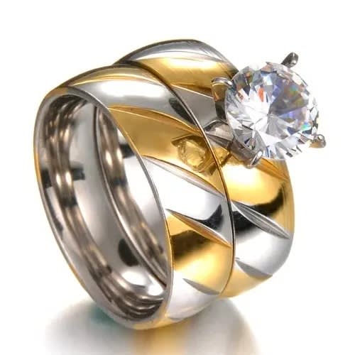 Women's Wedding Ring - Gold & Silver