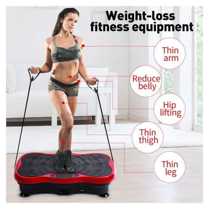 Whole Body Vibration Platform/Massager With Two Resistance Band. Blood Circulation, Body Massage,fat Burner, Calories Burner, Cardiovascular