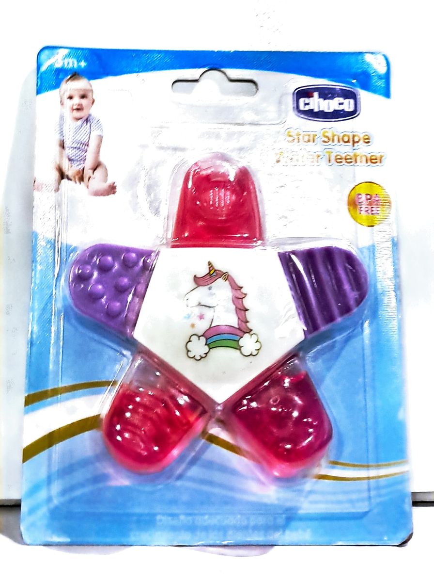 Baby Star Shape Water Teether. Pink