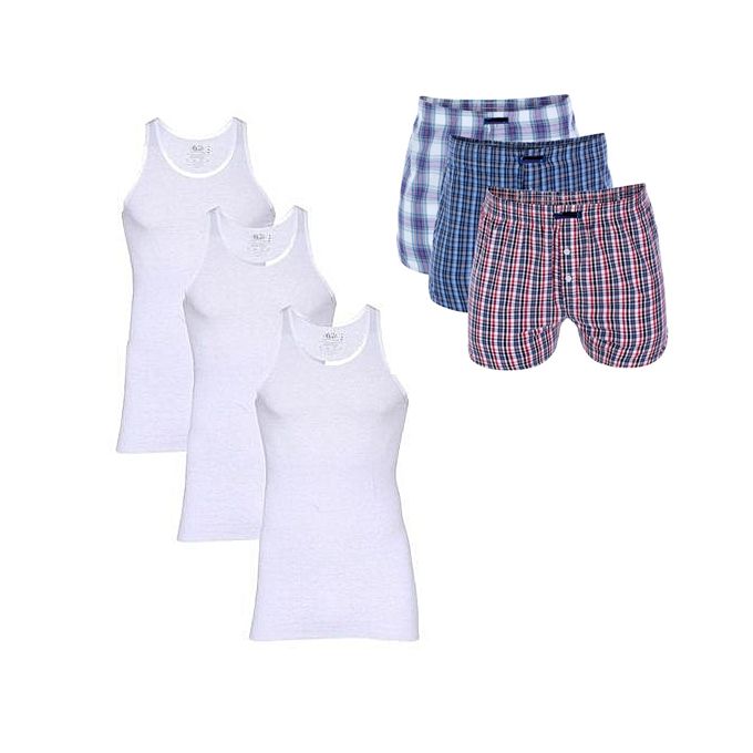 SIX-in-1 Men's Underwear (Singlets & Boxers)