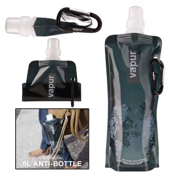 480ML Portable Folding Water Bottle Water Bag Sport Supplies