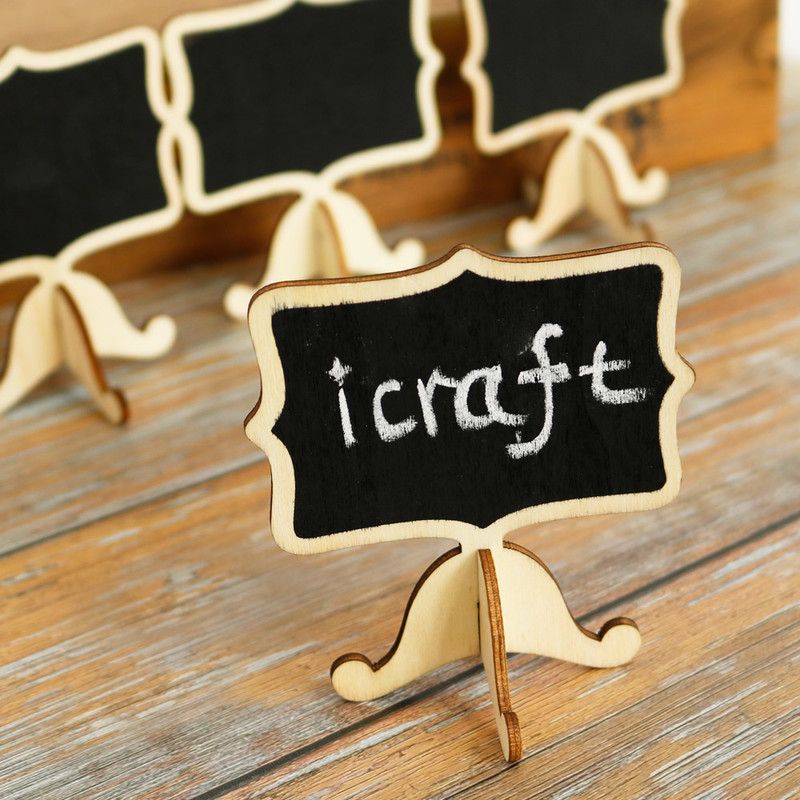 5pcs Mini Wooden Blackboard Stand Chalk Board Stat