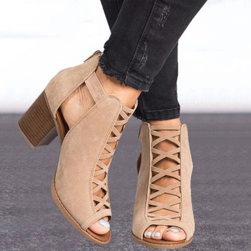 New Sandals Wedding Ladies Heels Thick Women Heels
