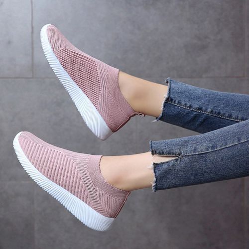 Female Lightweight Running Shoes Slip On Tennis Sneakers