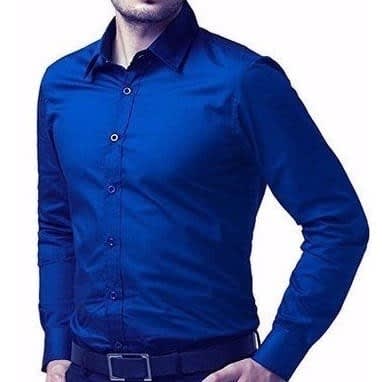 Men's Long Sleeve Shirt - Royal Blue