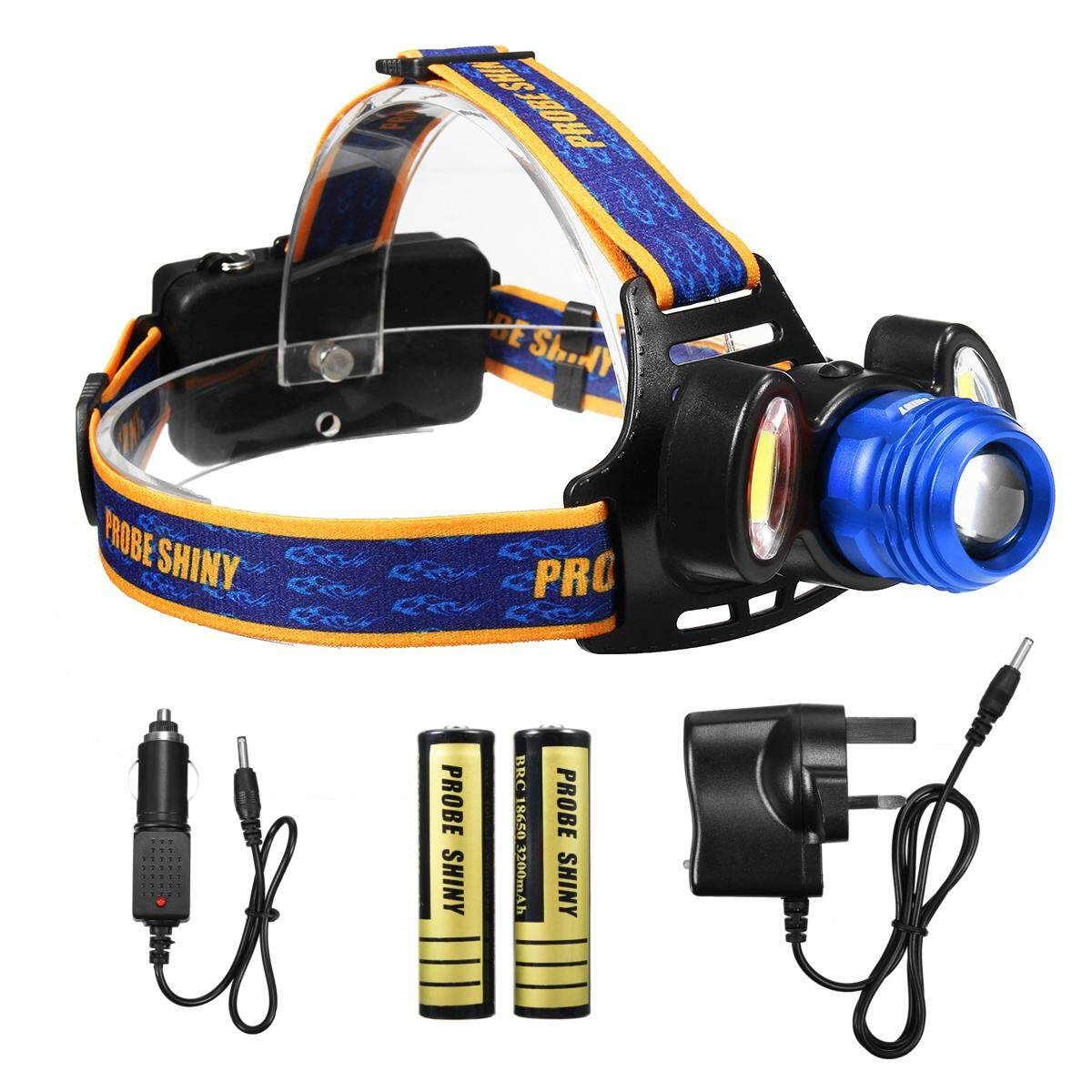 15000LM XML T6 LED 18650 Rechargeable Head Light Torch Blue UK Blue English Code