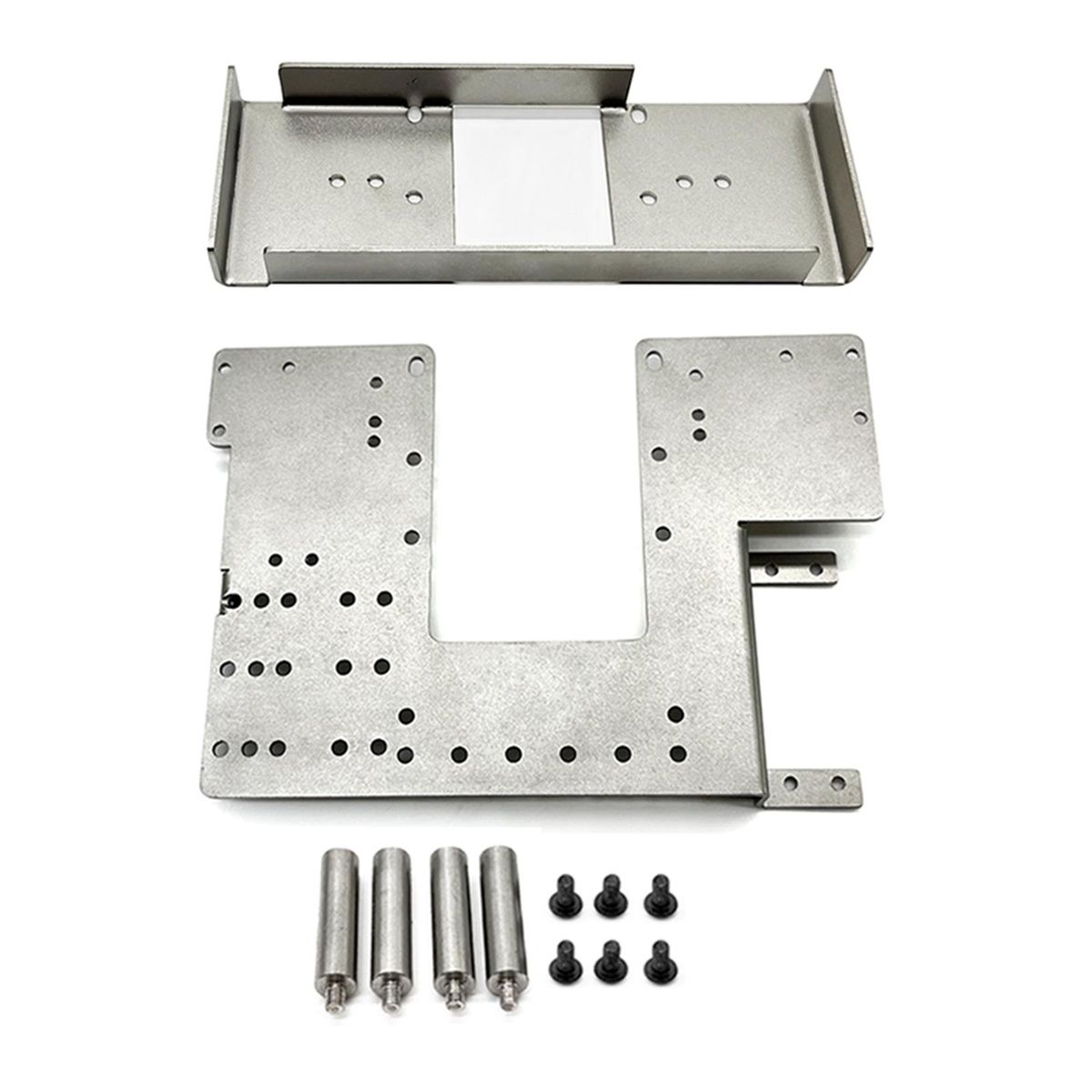 Stainless Steel Second Floor Plate Upper Plate Battery Mount Plate Replacement for Tamiya 1/14 Remote Control Truck Tractor Car Upgrades Parts