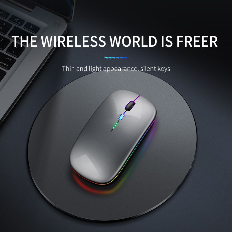Wireless Mouse Charging Mute Light 2.4G Mouse