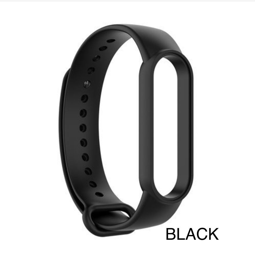 Replacement Strap For Xiaomi Mi Band 5/6, Silicone BLACK