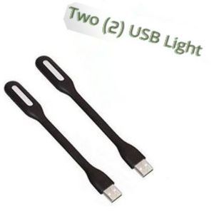 TWO (2) FLEXIBLE NON RECHARGEABLE USB LED BULBS Lights / LIGHT FOR COMPUTERS / LAPTOP KEYBOARDS & POWER BANK USB PORT
