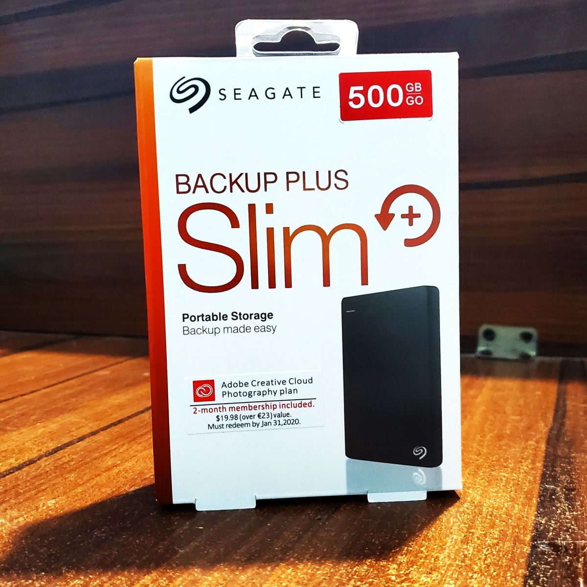 500GB BackUp Plus Slim Portable Hard Drive
