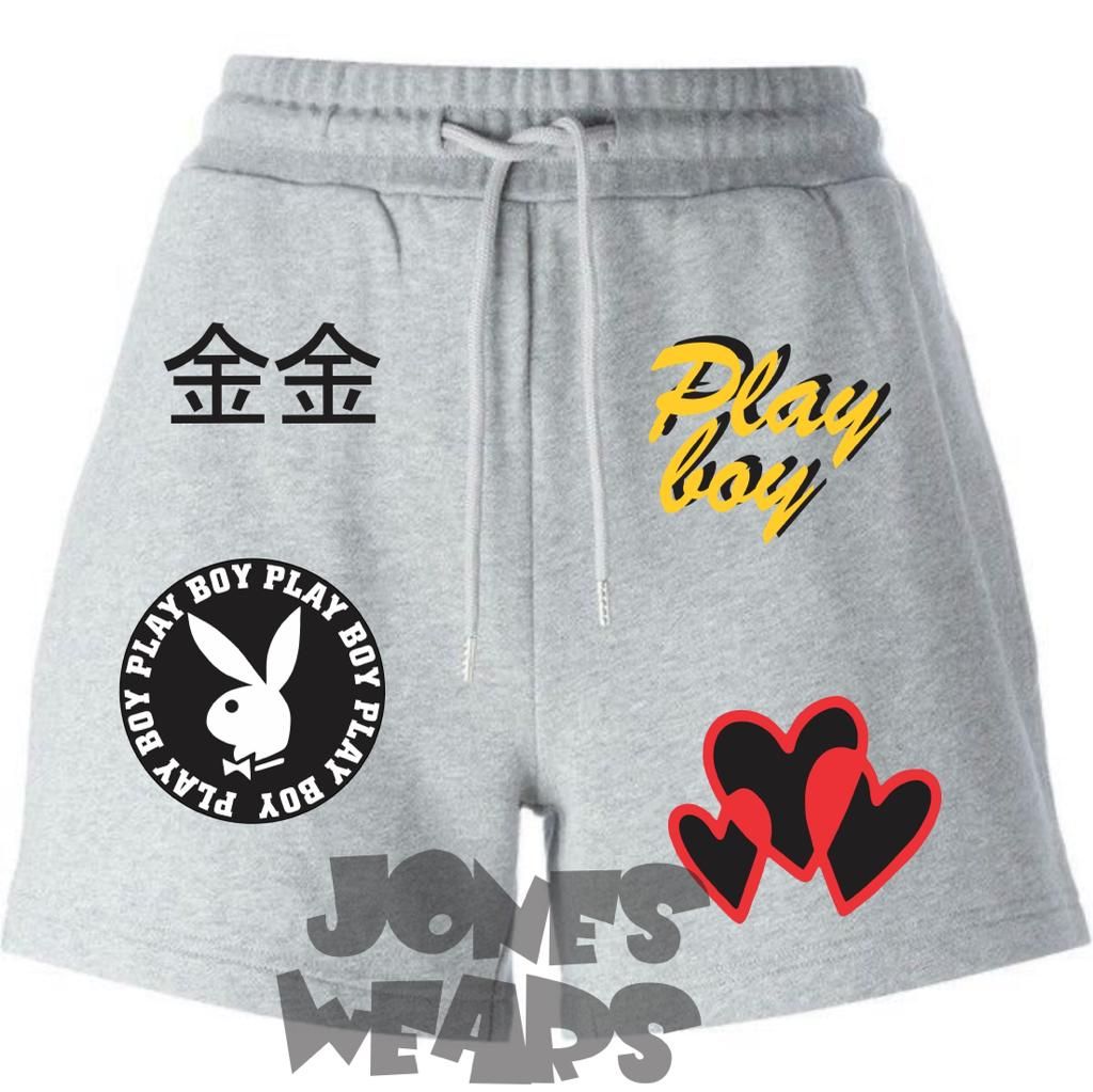 Play Printed Casual Short Grey
