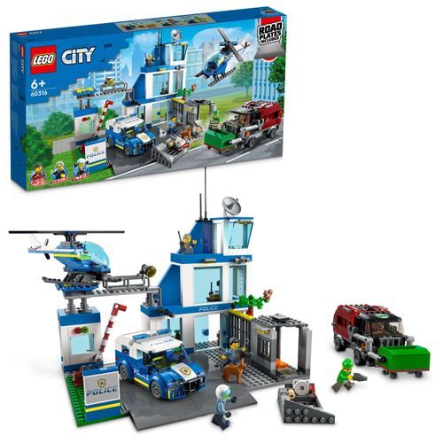 LEGO® City Police Station 60316 Building Kit, 6+, 668pcs