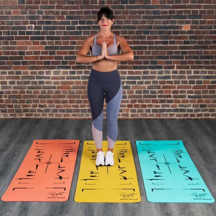 HIGH QUALITY DAVINA EXERCISE MAT WITH PRINTED WORKOUT FROM UK