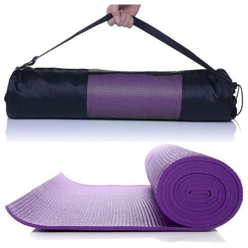 Premium Non-Slip Yoga Mat With Carrying Bag - Purple
