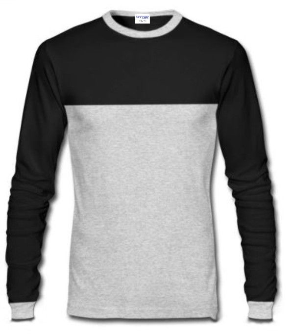 Long Sleeve T-Shirt- Black & Grey