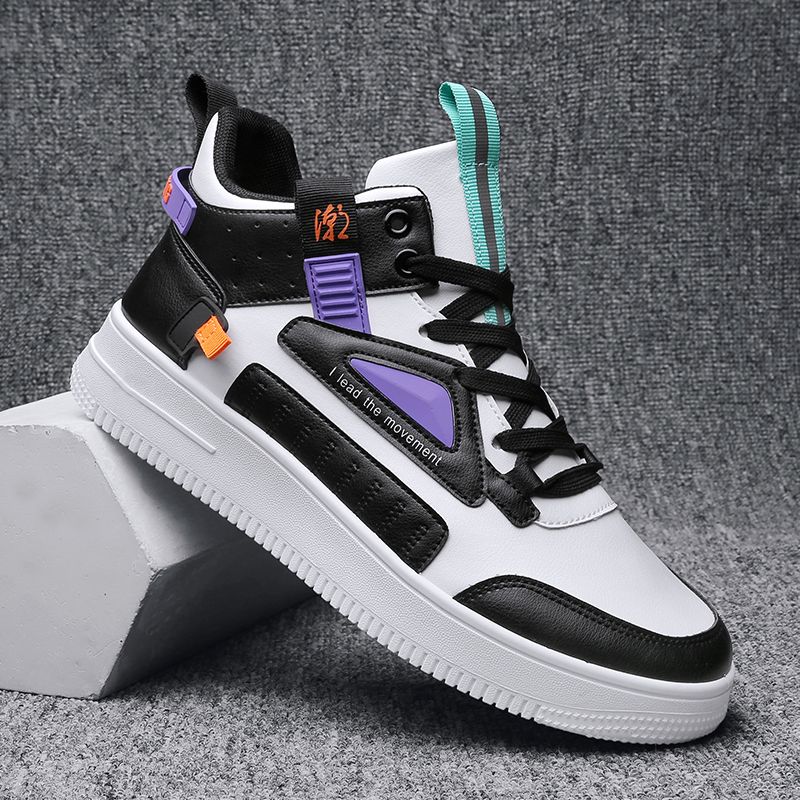 2021 Mens Casual Board Shoes Running Sneakers - White/Black