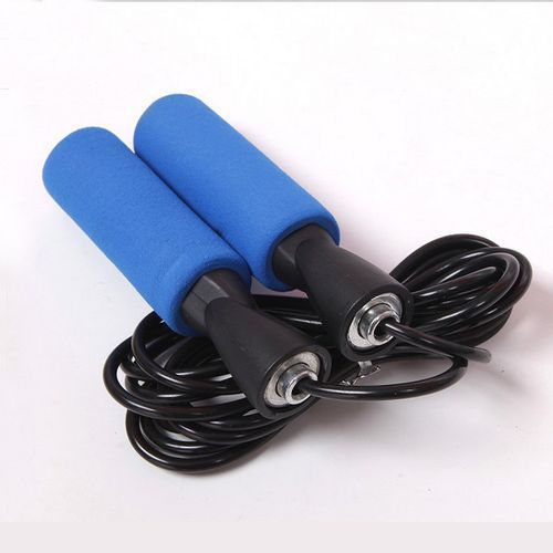 3m Skip Rope Adjustable Sport Jump Ropes With Thickened Anti-slip Foam-Blue