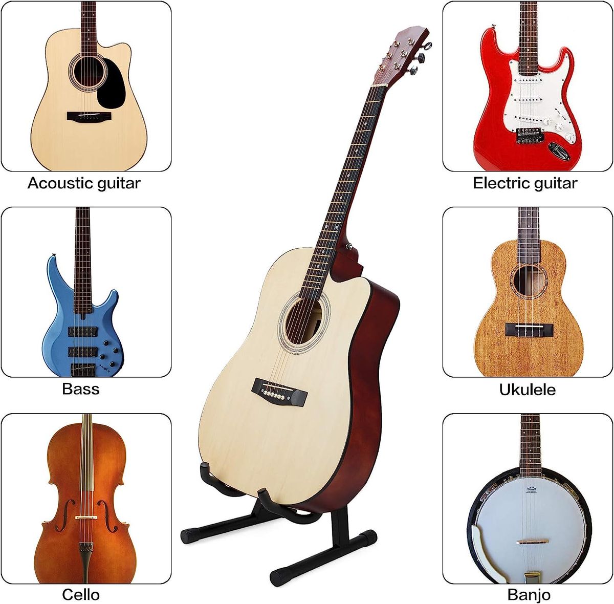 ALL GUITAR STAND Foldable Guitar Stand/Bass Guitar Stand