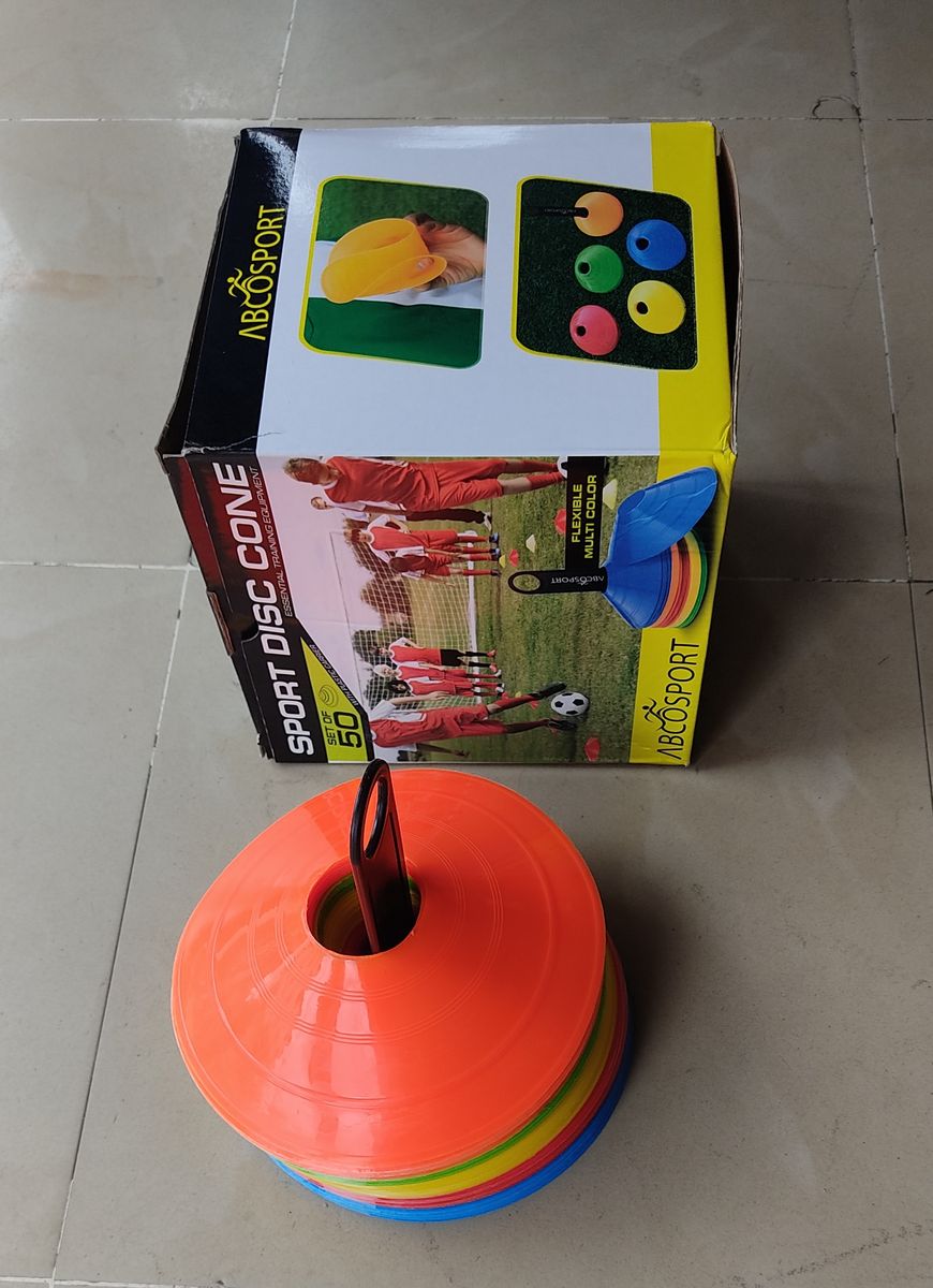 Football Training Pro Disc Flat Cones- 50pcs