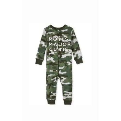 Baby Boy Moms Major Cutie Camo Play Romper Bodysuit.