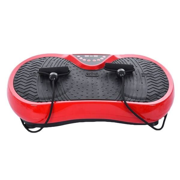 Vibration Plate Exercise Machine, Full Body Workout Fitness Platform, W/ Loop Bands & Remote Controller, Bluetooth, 1-99Levels Speed