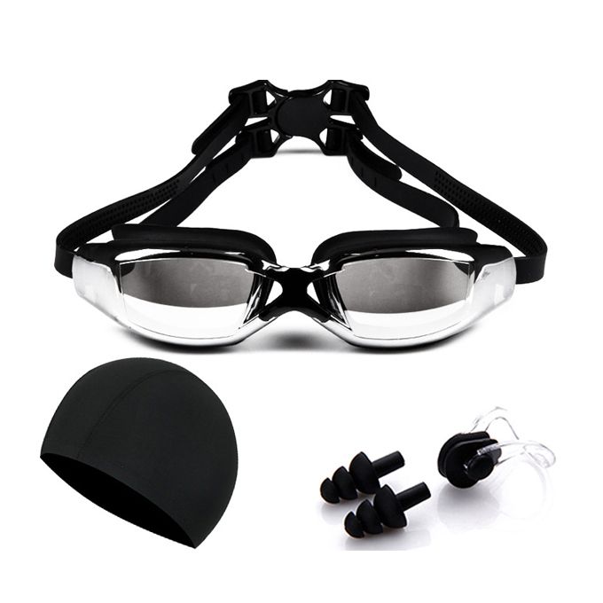 Swimming Goggles Anti-Fog Waterproof Glasses Kit Adults